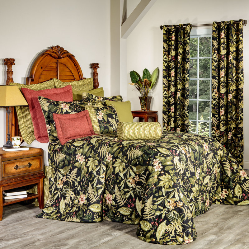 Tahitian Sunset Standard Cotton Bedspread, Twin Bedspread
