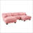 Velvet U Shape Cloud Couch With 2 Ottomans-911521997
