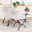 Upholstered With Footstool Lounge Chair