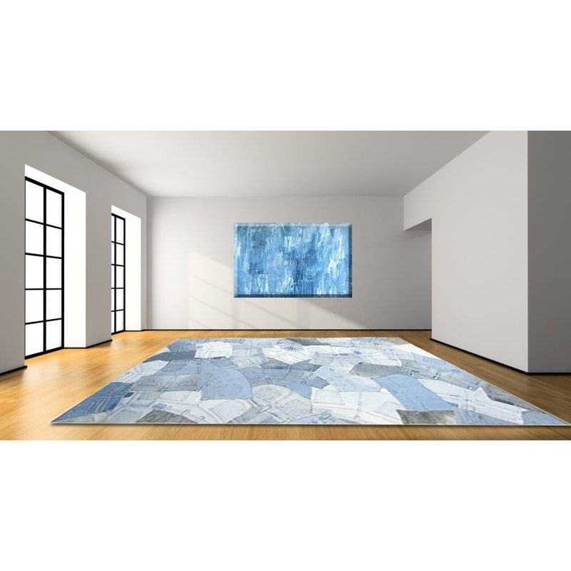 Alipio Wool Abstract Indoor Rug, Rectangle 4' x 6'