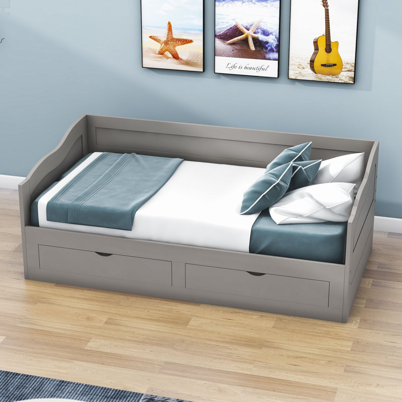 Naoise Twin Daybed with Trundle, Gray