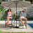 Set of 2 Outdoor Adirondack Barstools with Connecting Tray, Tall Adirondack Chairs Bar Chairs for Deck, Balcony, Backyard, Patio Bar Stool Chair with High Back-1608433977