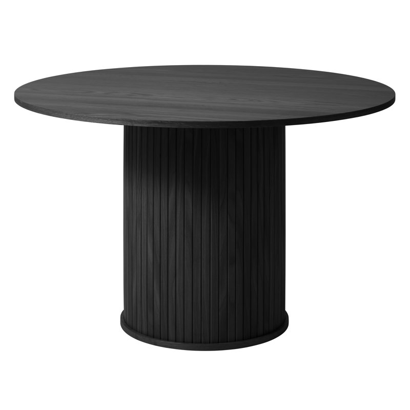 Teneasha Oak Round Dining Table, Black