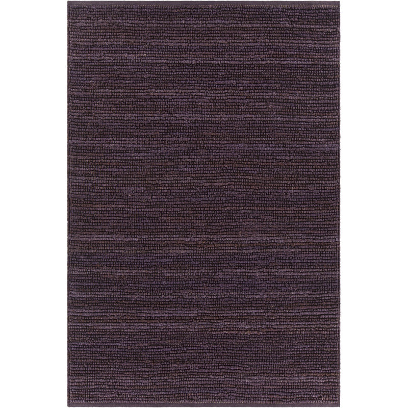 Tapis mauve en jute texturé Lilliana, Rectangle 9 pi x 13 pi