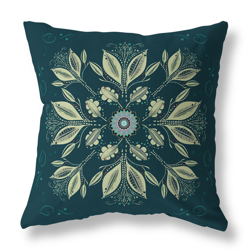 Leaf & Wing Whispers Broadcloth Throw Pillow, 20" H x 20" W