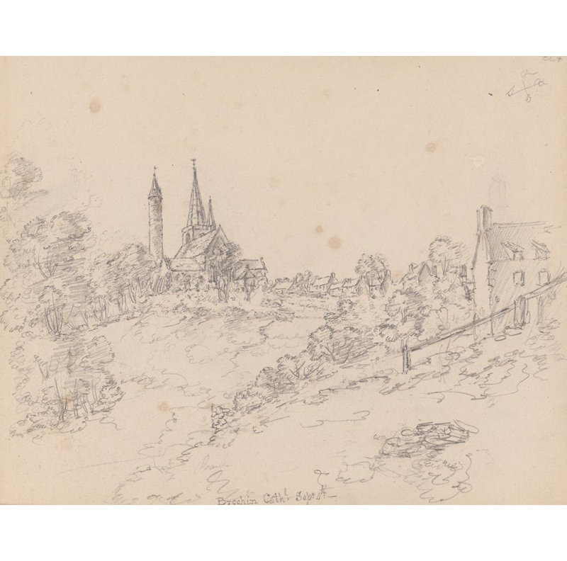 "Brechin cathédrale, Écosse" par James Moore - art mural toile tendue avec châssis, H 18 po x l 14 po