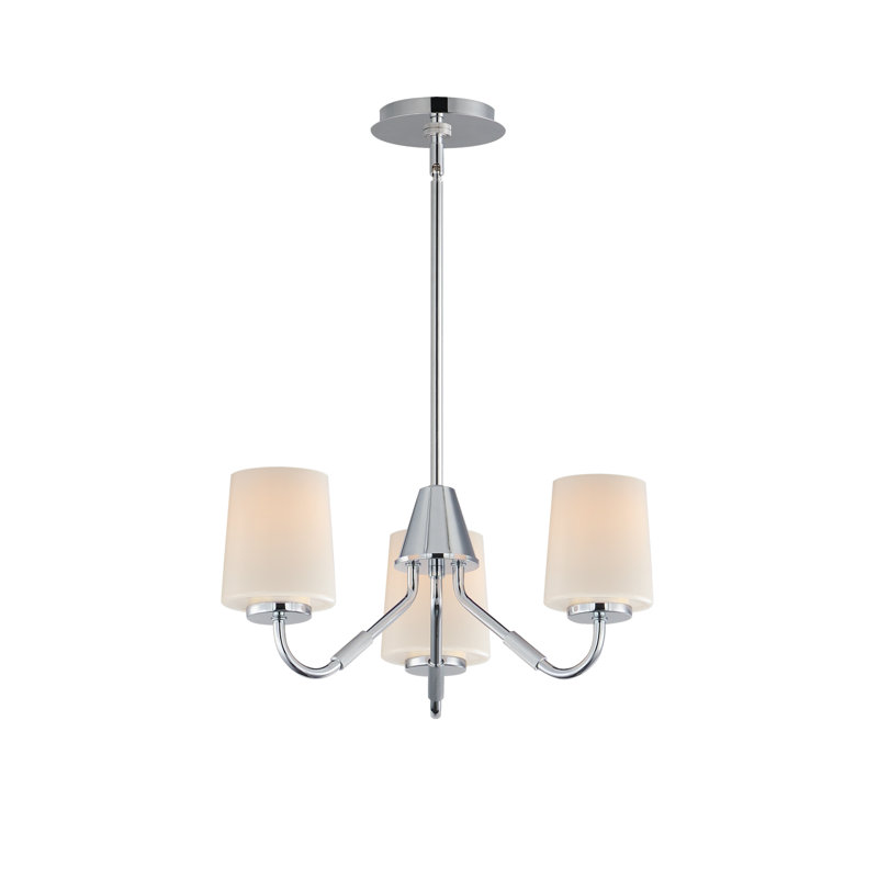 Durham-Mini Chandelier, Polished Chrome