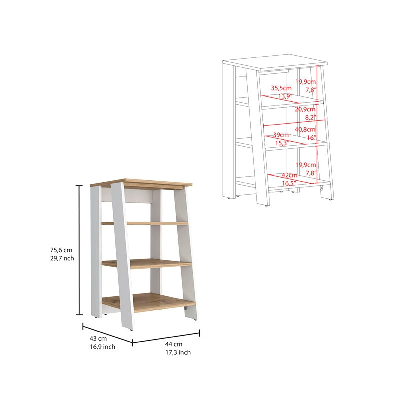St. Clair Linen Cabinet, Two Interior  Shelves, Two Open Shelves, Single Door