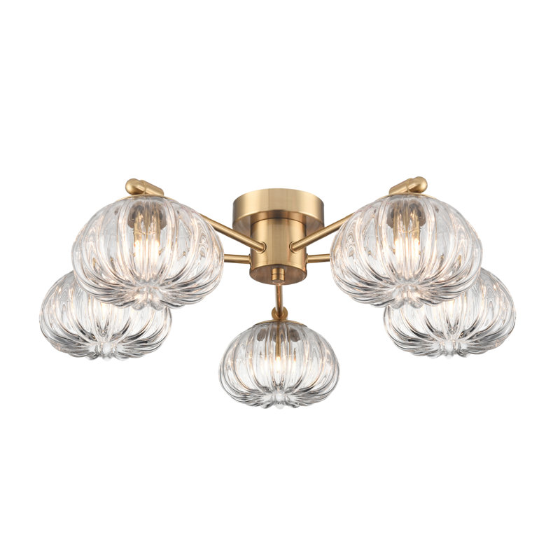 Aliaha Flush Mount, Brass