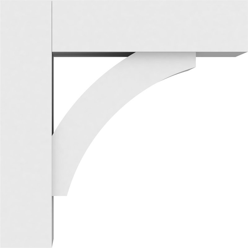 Support standard en PVC de qualité architecturale avec extrémités en bloc Thorton, H 12 po x l 5 po x P 12 po