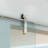 Sliding Rolling Door Hardware Kit for Double Glass Doors w/ Fittings(2-Piece Rails)