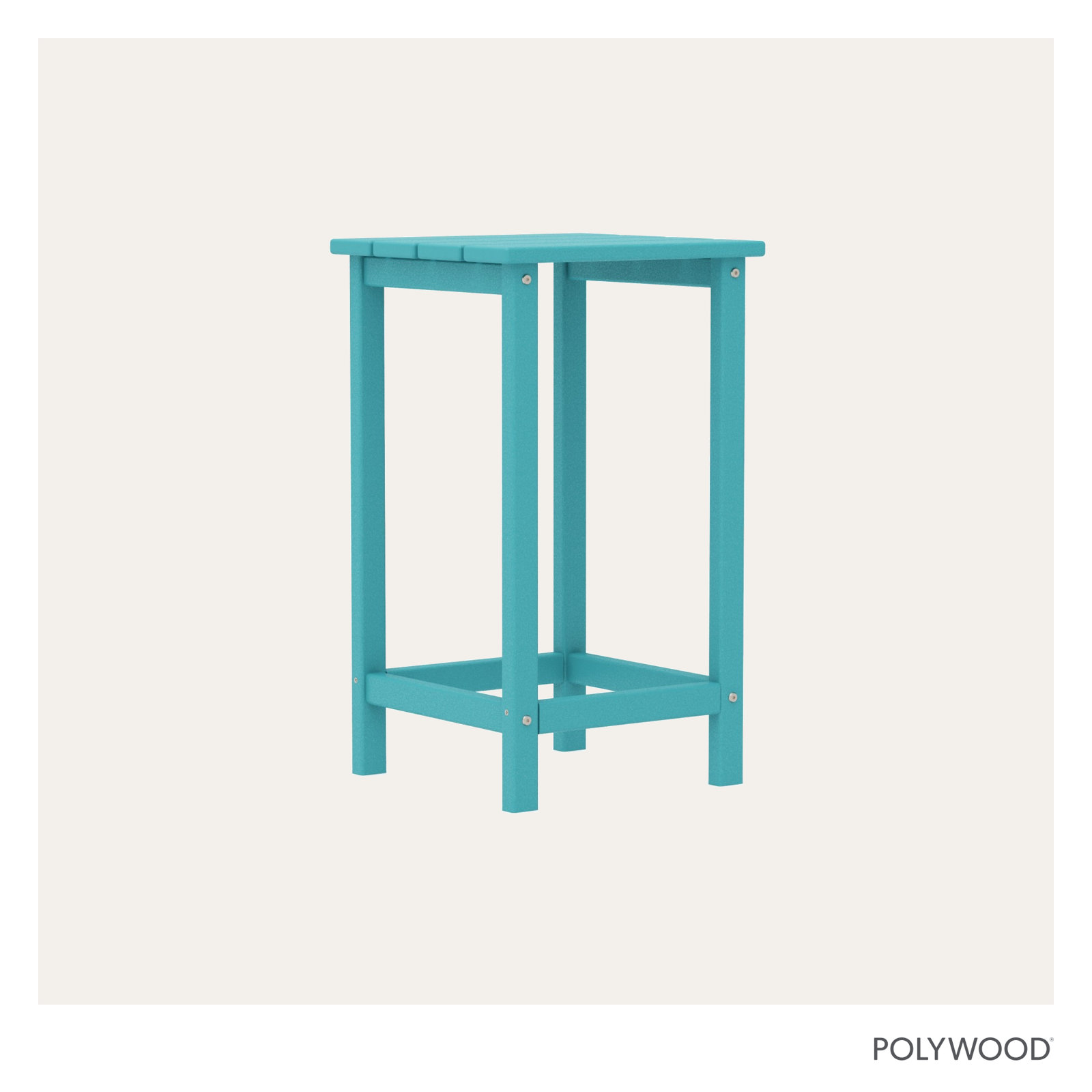 POLYWOOD® Long Island 15" Patio Side Table, Aruba