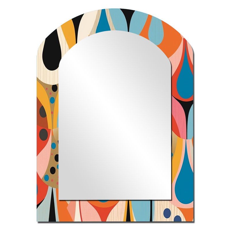 Miroir mural rétro rétro, 34 po x 25 po