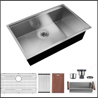 Kitchen Sink  Stainless Steel Single Blow Workstation Underment Kitchen Sink 18 Gauge