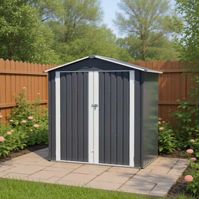 Remises de rangement extérieures en métal pour la maison de rangement pour animaux de compagnie (tailles: 10 pi x 8 pi / 4 pi x 8 pi / 4 pi x 6 pi)