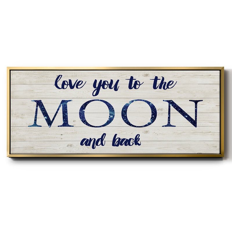 Moon and Back- Framed Canvas, 24" H x 60" W