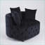 Chaises d'appoint pour salon, fauteuil demi-tonneau classique 40,6 po A & amp; A Furniture | Velours noir-1446707922