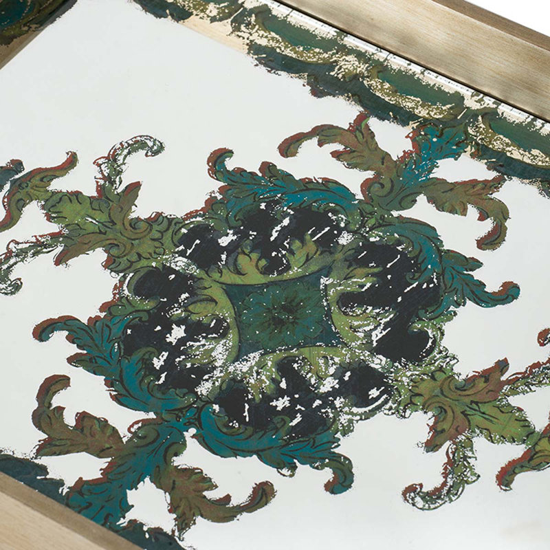 Calderwood Wood Tray, Antique Silver