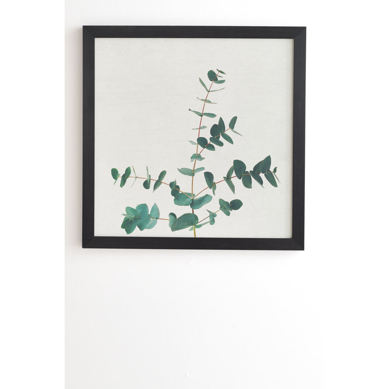 L'eucalyptus - impression d'art graphique, H 10 po x l 8 po x P 2 po, Toile tendue, Pas de tapis