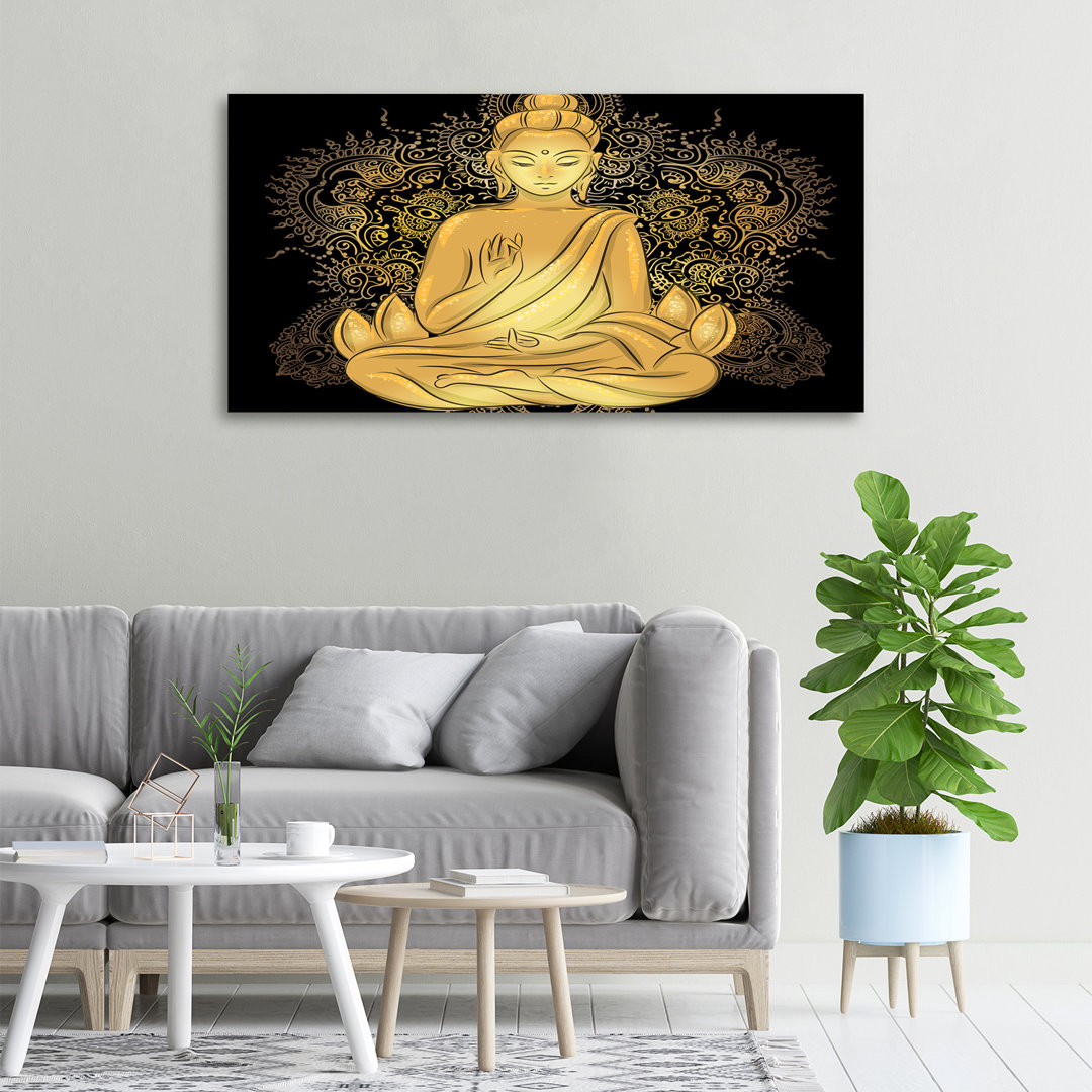 Sitzender Buddha - Ungerahmte Kunstdrucke auf Leinwand