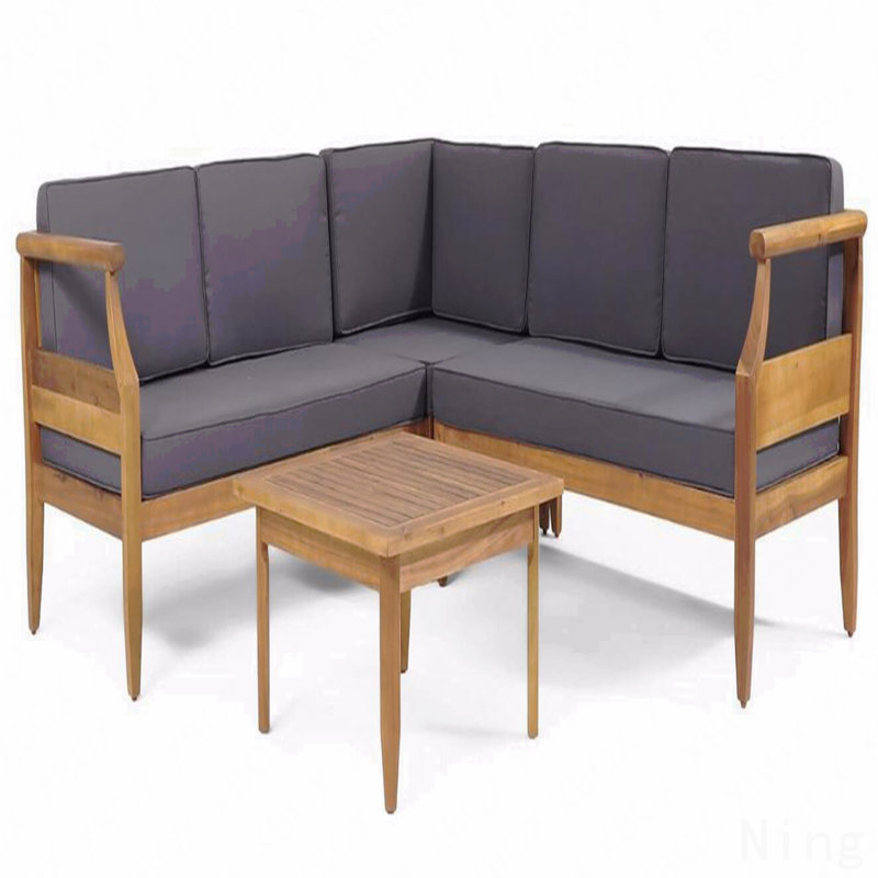 4-Piece Sofa Set, Dark Gray