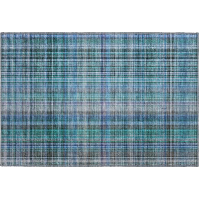 Premium Machine Washable Cerrito AMF541 Teal Rug
