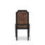 A14FF9E17DA04AEB9F207422E2D70823 L'ensemble de salle à manger 5 pièces comprend une table ronde et 4 chaises en polyester, noir sablage-852789363