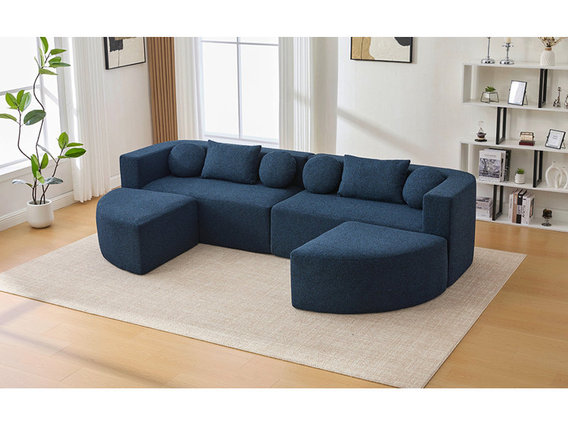 Canapé modulaire Boneless Couch, Bleu
