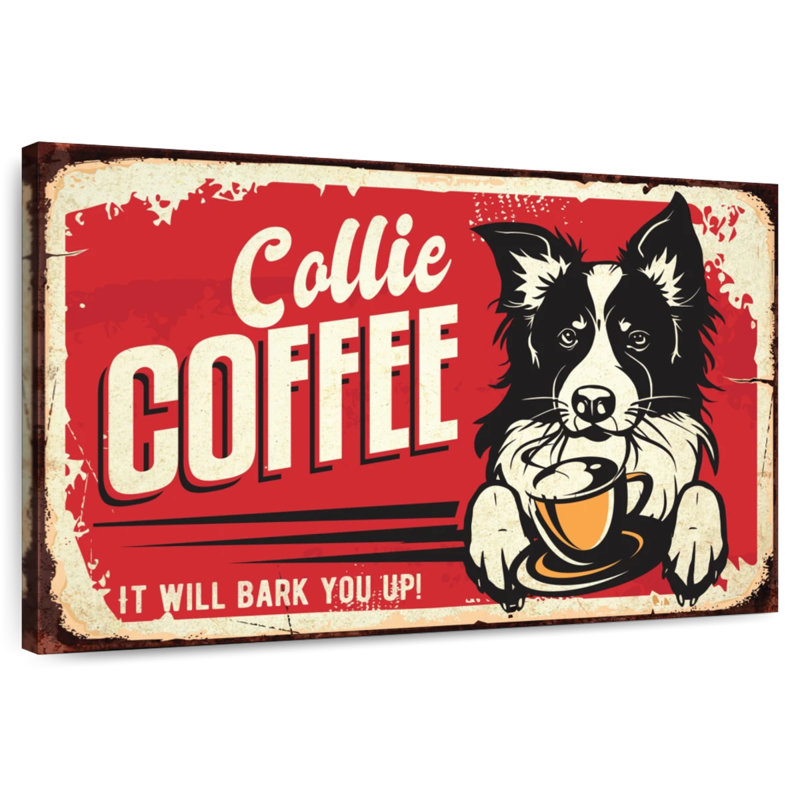 Collie Coffee, 30" H x 45" W