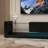 [New Update] LED TV Stand For 55 65 75 Inch TV, Modern Entertainment Center Equipped With Power Outlet, 50 60 70 Inch TV Console For Homes & Apartments, Black