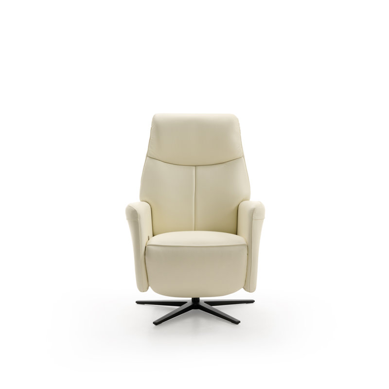 Mcclinton 74cm Wide Swivel, Pietra-Beige, Genuine Leather