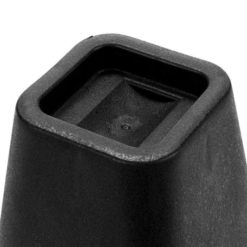 Simplify Black 6-Inch Plastic Bed Risers with Wheel Caster Stabilizer