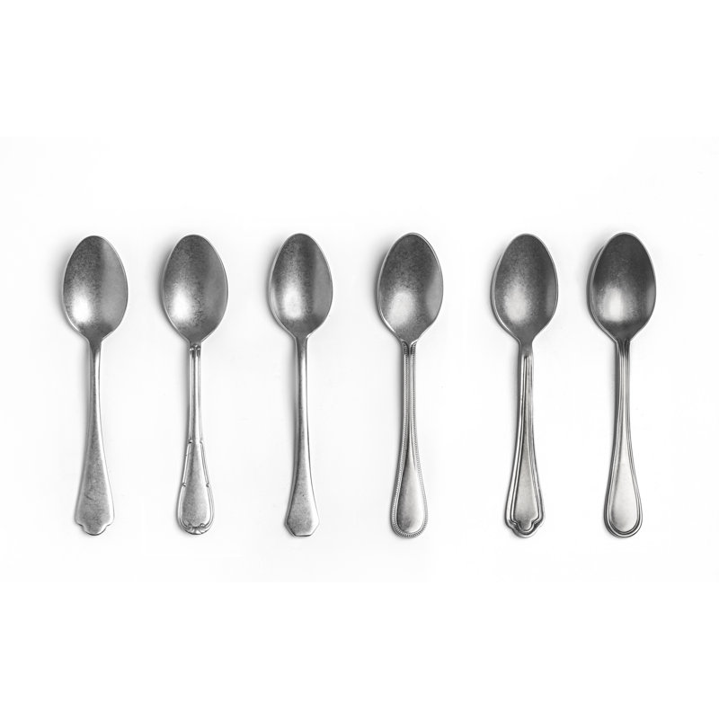 6 Pcs Set Coffee Spoons Original Vintage