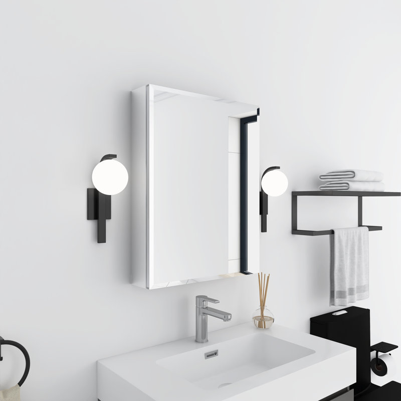 Armoire à pharmacie avec miroir Kilby, H 26 po x l 20 po x P 5 po