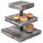 3-Tier Torched Wood Dessert/Appetizer Stand