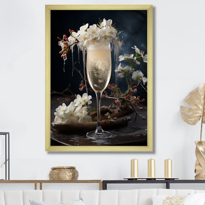 Champagne Blooms Bubbles and Bliss II - Champagne, art mural