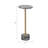 24"H Metal Side Accent Table with Marble Top and Rounded Base-671675197