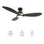 Ventilateur de plafond encastré 52 po avec télécommande et ensemble d'éclairage à DEL inclus-70837835