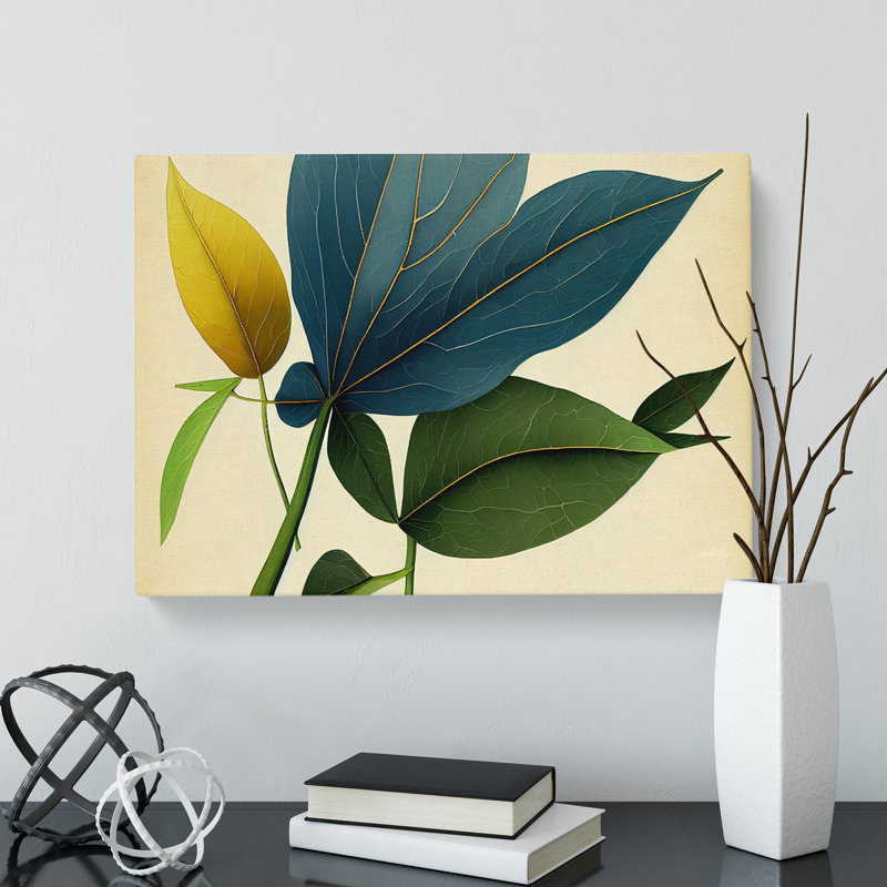 Inspirational Leaf - Wrapped Canvas Print, 35cm H x 50cm W x 3cm D