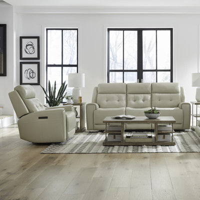 Ensemble de fauteuil inclinable et pivotant en cuir Iero Zero Gravity