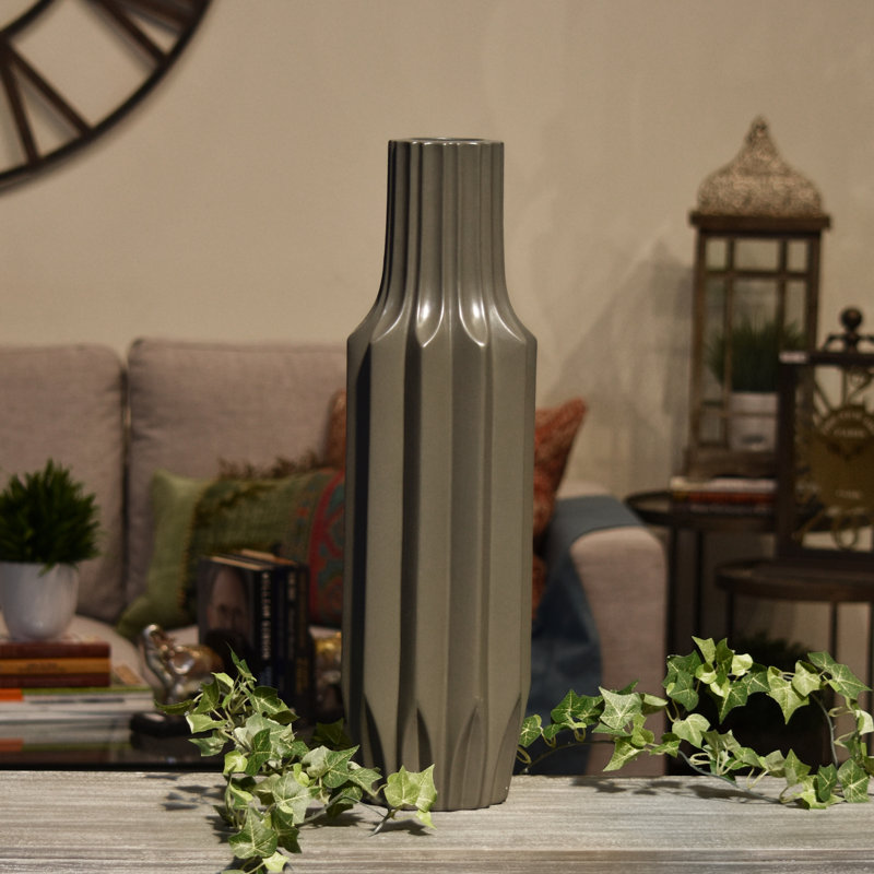 Guglielmo Ceramic / Porcelain Floor Vase, Taupe