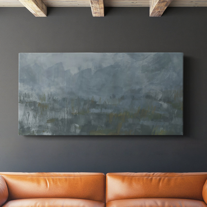 Night Mist I - Toile tendue avec châssis - Prêt à accrocher, H 24 po x l 48 po