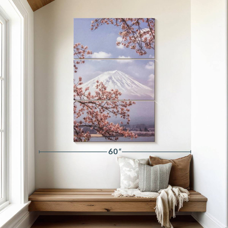 Alvord Mt. Fuji dans les cerisiers en fleurs, H 50 po x l 32 po