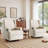 Upholstered Classic Wing Back Manual Handle Swivel Rock Glider Recliner Set of 2-1480243186