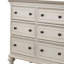 Commode 6 tiroirs en bois avec détails vieillis