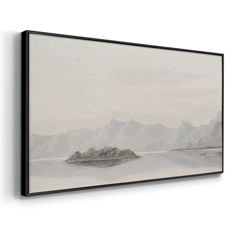 Série paysage - CDLXV III - Toile tendue avec châssis encadré - Prêt à être accroché, Noir, H 21 po x l 41 po
