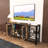 TV Stand with Metal legs and Open shelves-1810437566