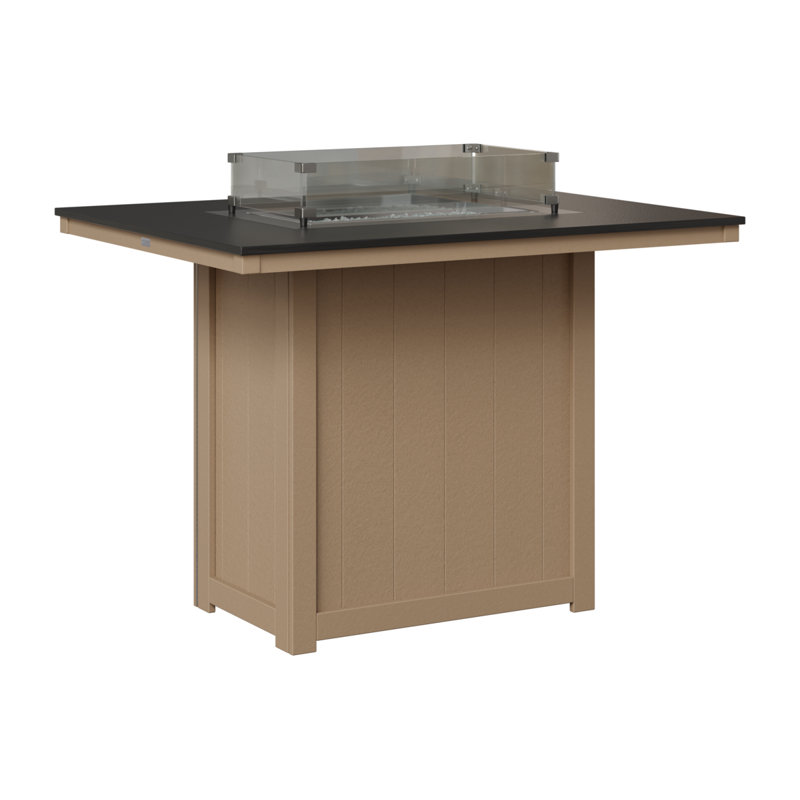 Foyer de table berlinois Donoma, Hammered Top Black with Weatherwood Base, H 39 po x l 41 po x P 54 po