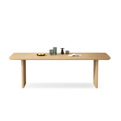 Modern Burlywood Rectangular Solid Wood Dining Table