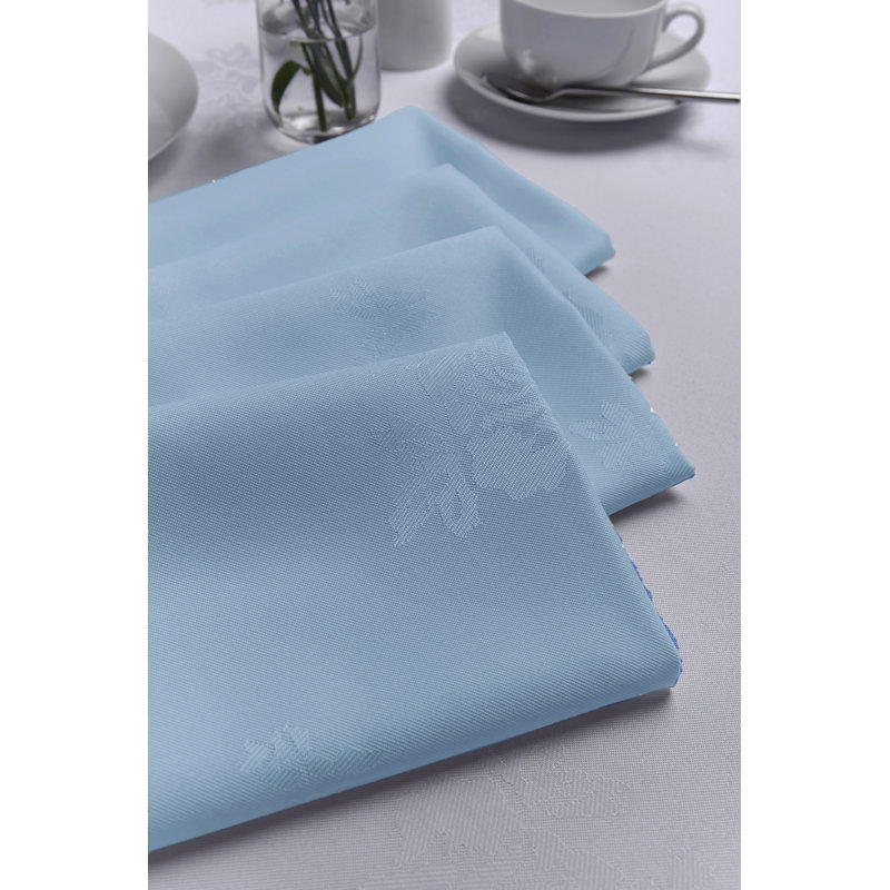 Ishaan Polyester Floral Square Napkin, Wedgewood